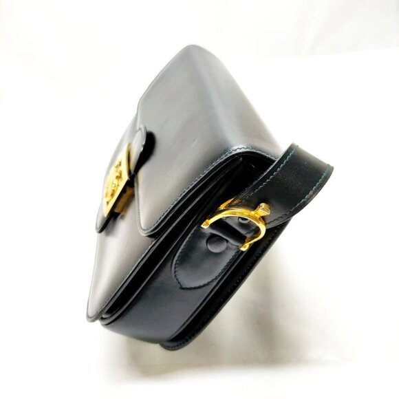 CELINE Shoulder Bag Black Leather 696-070325 - Picture 4 of 13